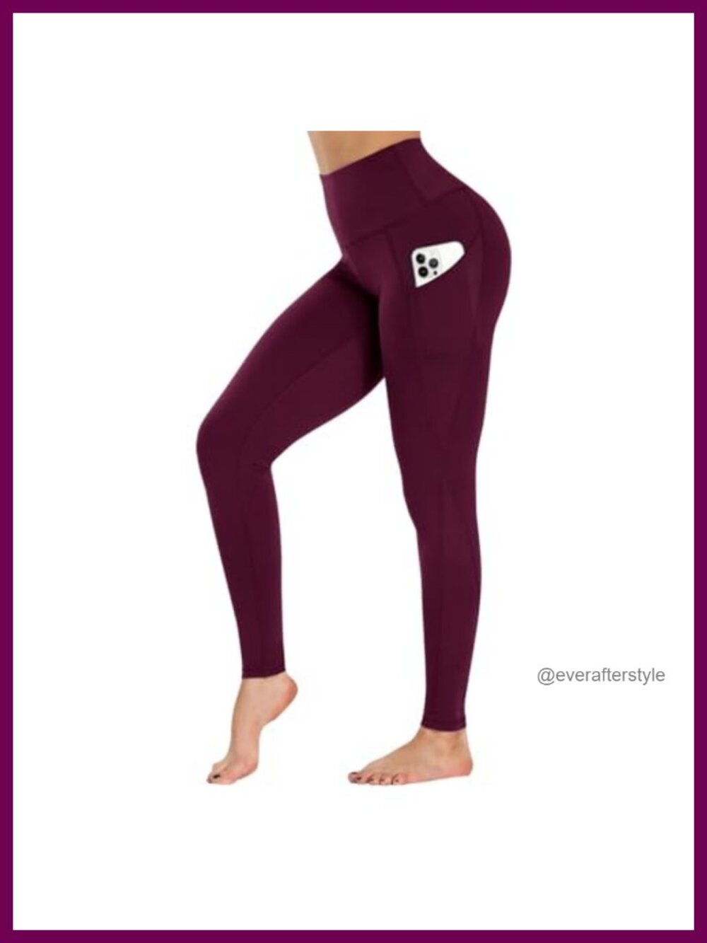 High Waist Yoga Pants with Pockets, Tummy Control Compression Leggings, 78%